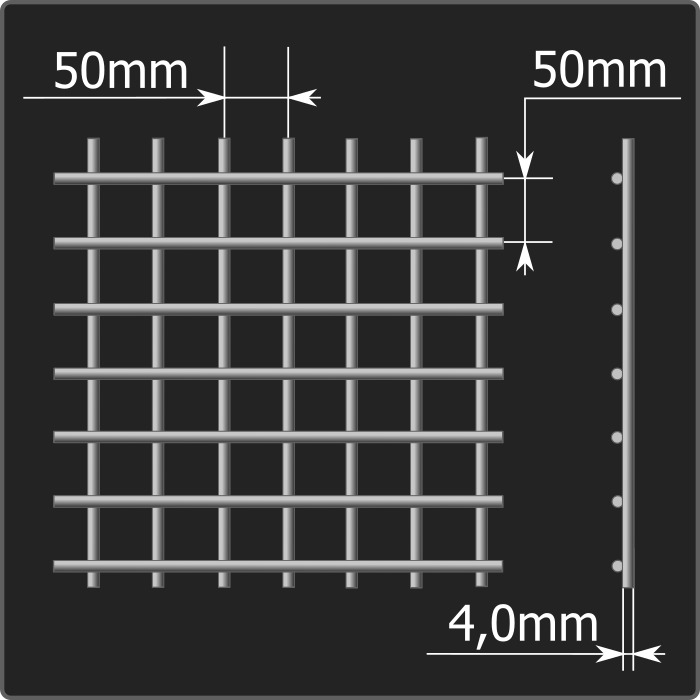 Сетка кладочная 50*50*4,0 (0,38*1,5)
